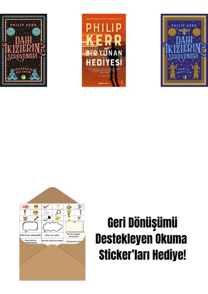Dahi Ikizlerin Serüvenleri - Faizabad'ın Beş Fakiri + Bir Yunan Hediyesi + Dahi Ikizlerin Serüvenleri - Babilli Mavi Cin + Okuma Sticker'ları