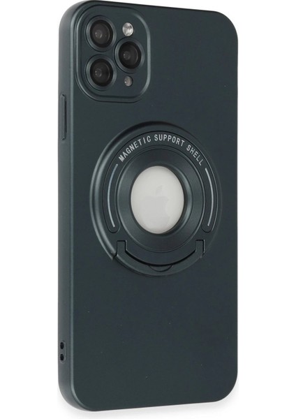 Newface iPhone 11 Pro Max Kılıf Lukka Magneticsafe Kapak - Koyu Yeşil
