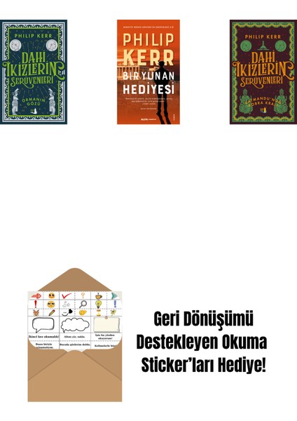 Dahi Ikizlerin Serüvenleri - Ormanın Gözü + Bir Yunan Hediyesi + Dahi Ikizlerin Serüvenleri - Katmandu'nun Kobra Kralı + Okuma Sticker'ları