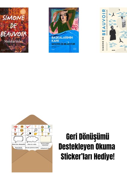 Mandarinler + Başkalarının Kanı + Müphemlik Ahlakı Üzerine - Pirus ve Sineas + Okuma Sticker'ları