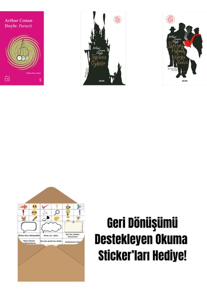 Everest Açıkhava 37 - Parazit + Tekinsiz Öyküler + Sherlock Holmes - Korku Vadisi + Okuma Sticker'ları