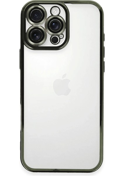 Newface iPhone 16 Pro Max Kılıf Razer Lensli Silikon - Yeşil