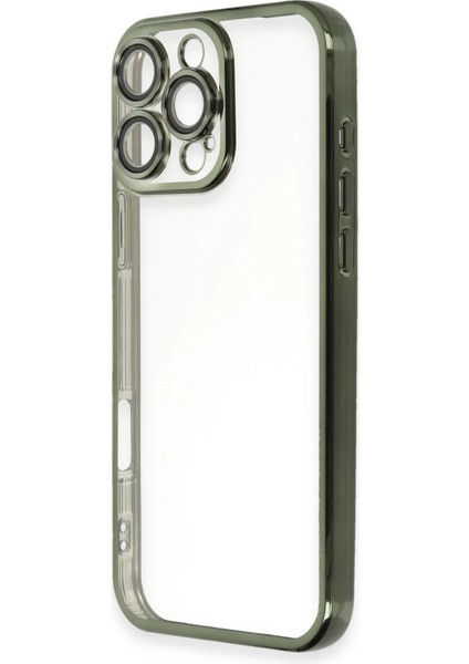 Newface iPhone 16 Pro Max Kılıf Razer Lensli Silikon - Yeşil
