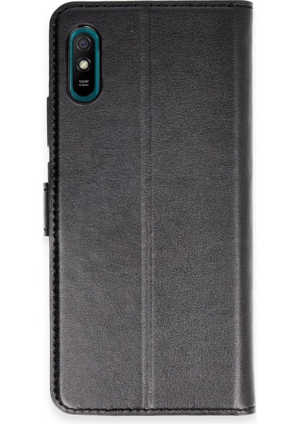 Newface Xiaomi Redmi 9A Kılıf Trend S Plus Kapaklı Kılıf - Siyah