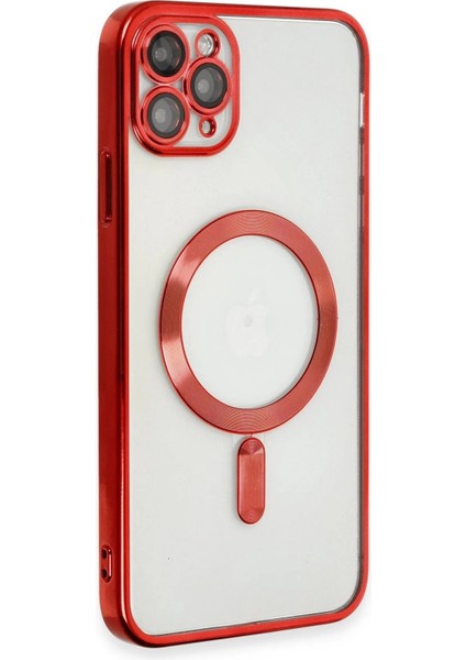 Newface iPhone 11 Pro Max Kılıf Kross Magneticsafe Kapak - Kırmızı