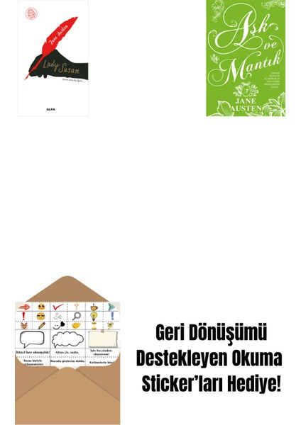 Lady Susan + Aşk ve Mantık (Ciltli) + Okuma Sticker'ları