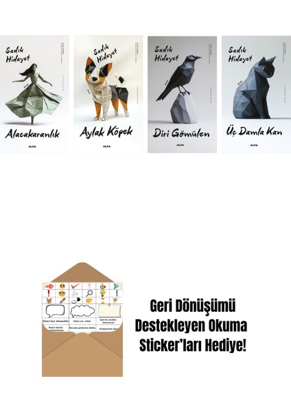 Sadık Hidayet 4 Kitap Set + Okuma Sticker'ları
