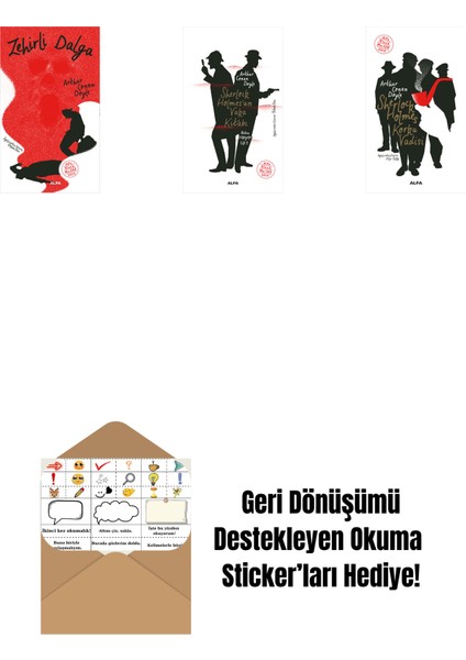Zehirli Dalga + Sherlock Holmes’un Vaka Kitabı + Sherlock Holmes - Korku Vadisi + Okuma Sticker'ları
