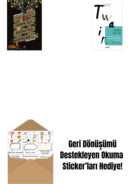 Adem ile Havva’nın Güncesi + Çifte Kavrulmuş Bir Dedektiflik Öyküsü + Okuma Sticker'ları