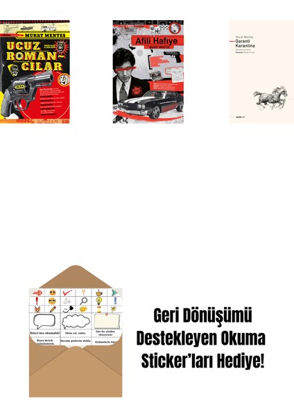 Ucuz Romancılar + Afili Hafiye + Garanti Karantina + Okuma Sticker'ları