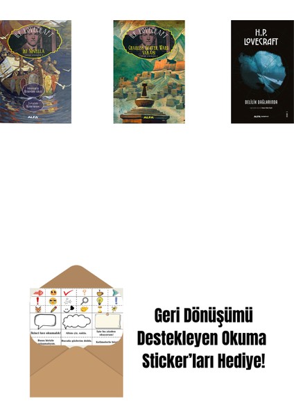 Iki Novella + Charles Dexter Ward Vakası + Delilik Dağlarında + Okuma Sticker'ları