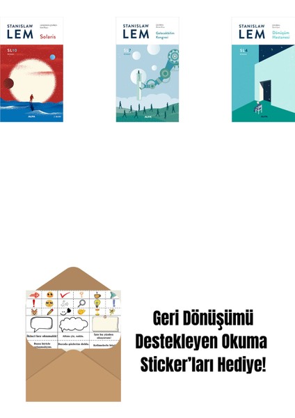 Solaris (SL10) + Gelecekbilim Kongresi (Sl7) + Dönüşüm Hastanesi (Sl4) + Okuma Sticker'ları