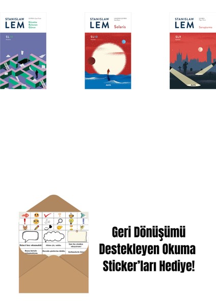 Küvette Bulunan Günce (SL14) + Solaris - SL10 (Ciltli) + Soruşturma (Sl9) + Okuma Sticker'ları
