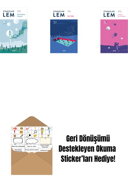 Gelecekbilim Kongresi (Sl7) + Kör Talih (Sl6) + Insanın Bir Dakikası (Sl5) + Okuma Sticker'ları