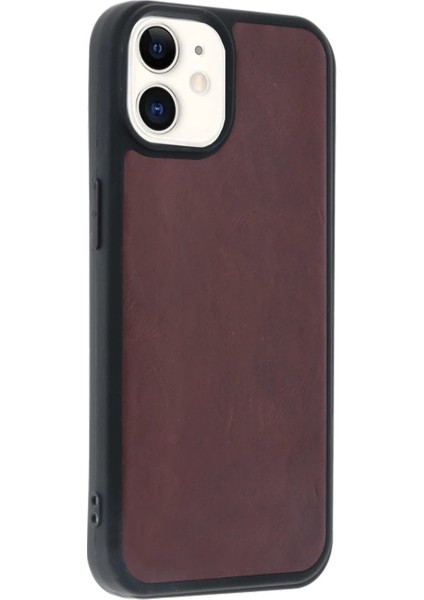 Newface iPhone 11 Kılıf Aras Deri Kapak - Bordo