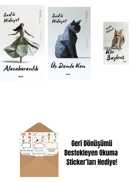 Alacakaranlık + Üç Damla Kan + Kör Baykuş + Okuma Sticker'ları