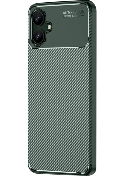 Newface Samsung Galaxy A06 Kılıf Auto Focus Karbon Kapak - Koyu Yeşil