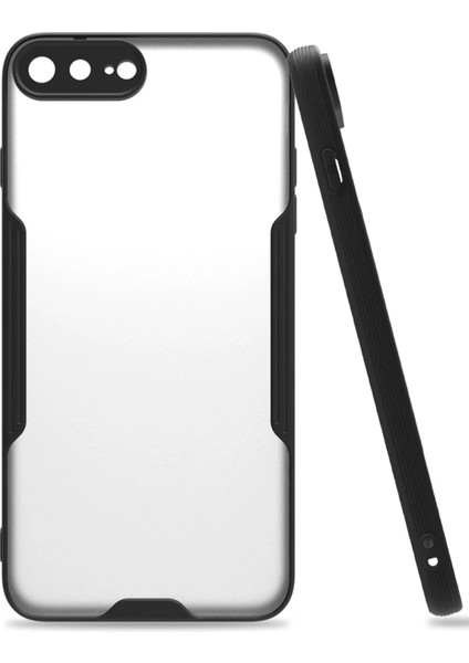 Newface iPhone 7 Plus Kılıf Platin Silikon - Siyah