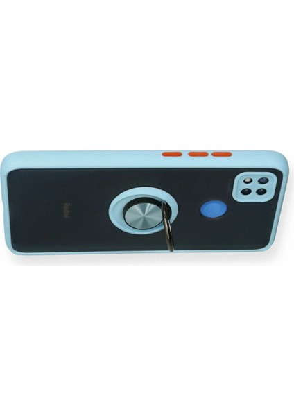 Newface Xiaomi Redmi 9c Kılıf Montreal Yüzüklü Silikon Kapak - Buz Mavi