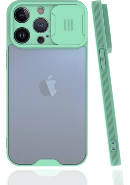 Newface iPhone 13 Pro Kılıf Platin Kamera Koruma Silikon - Açık Yeşil