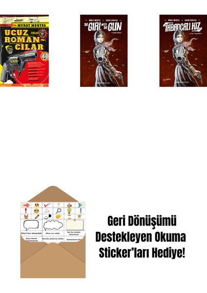 Ucuz Romancılar + The Girl With The Gun + Tabancalı Kız + Okuma Sticker'ları
