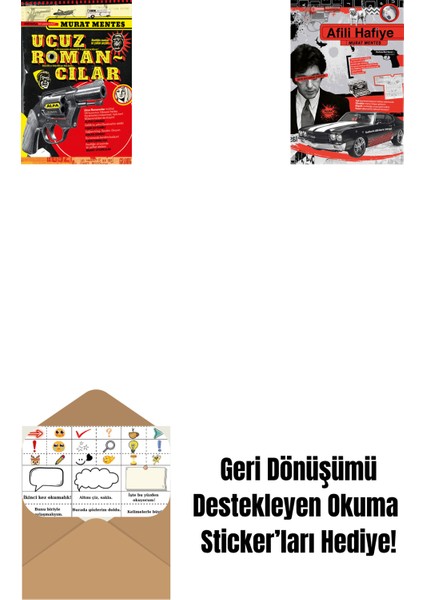 Ucuz Romancılar + Afili Hafiye + Okuma Sticker'ları