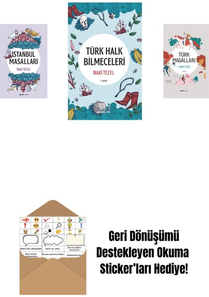 Istanbul Masalları + Türk Halk Bilmeceleri + Türk Masalları (Ciltli) + Okuma Sticker'ları
