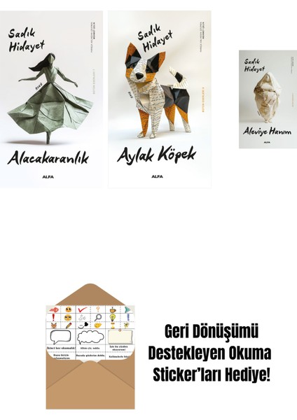 Alacakaranlık + Aylak Köpek + Aleviye Hanım + Okuma Sticker'ları