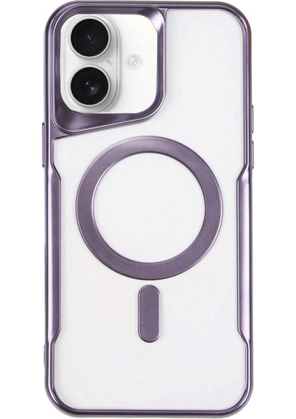 Newface iPhone 16 Plus Kılıf Boyi Magsafe Silikon Kapak - Derin Mor