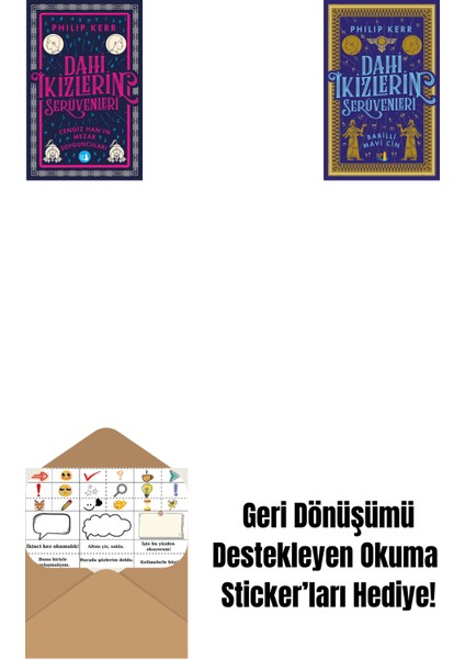 Dahi Ikizlerin Serüvenleri - Cengiz Han’ın Mezar Soyguncuları + Dahi Ikizlerin Serüvenleri - Babilli Mavi Cin + Okuma Sticker'ları