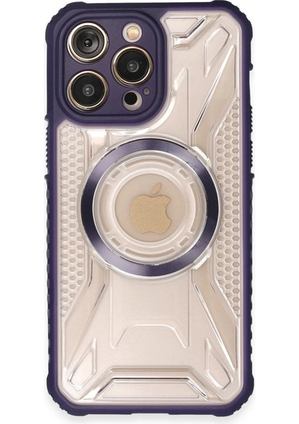 Newface iPhone 14 Pro Max Kılıf Prag Magneticsafe Kapak - Derin Mor