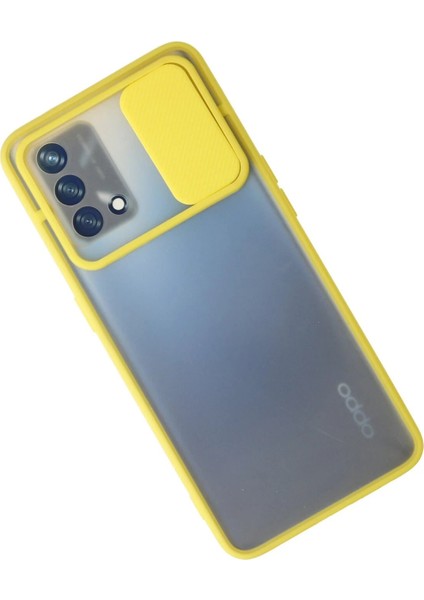 Newface Oppo A74 4g Kılıf Palm Buzlu Kamera Sürgülü Silikon - Sarı fiyatları