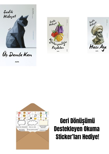 Üç Damla Kan + Vejetaryenliğin Faydaları + Hacı Ağa + Okuma Sticker'ları