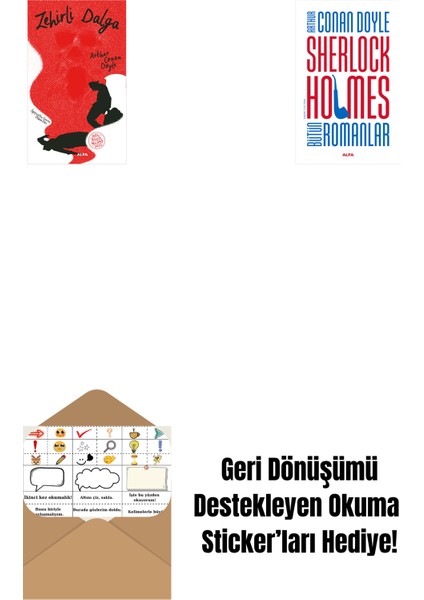 Zehirli Dalga + Sherlock Holmes - Bütün Romanlar (Ciltli) + Okuma Sticker'ları
