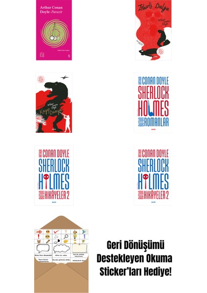 Sir Arthur Conan Doyle 6 Kitap Set + Okuma Sticker'ları