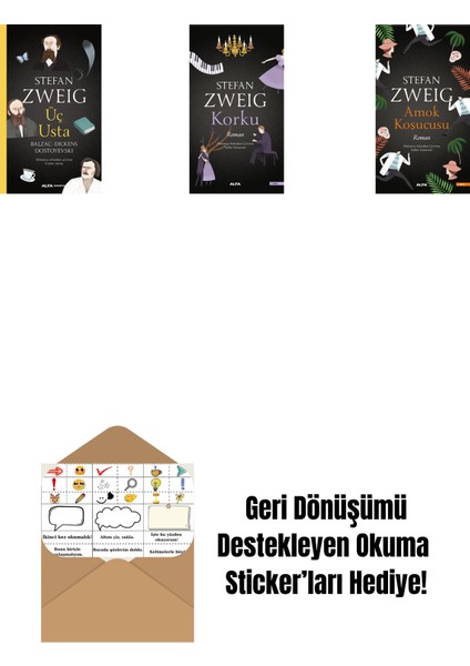 Üç Usta + Korku + Amok Koşucusu + Okuma Sticker'ları