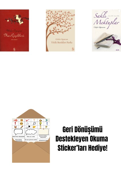 Nar Çiçekleri + Yitik Renkler Parkı + Saklı Mektuplar + Okuma Sticker'ları