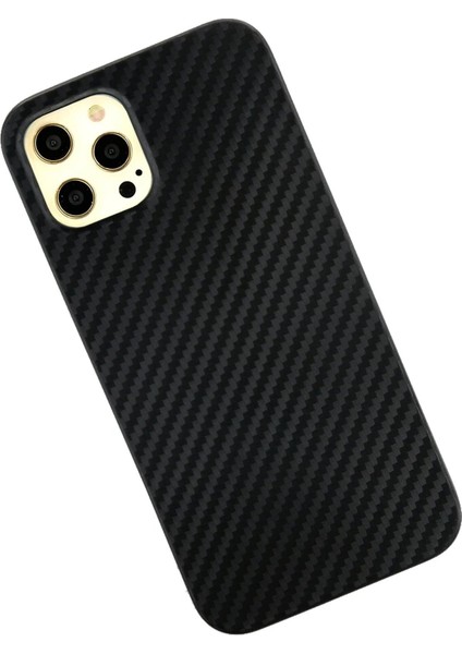 Newface iPhone 12 Pro Max Kılıf Karbon Pp Silikon - Siyah