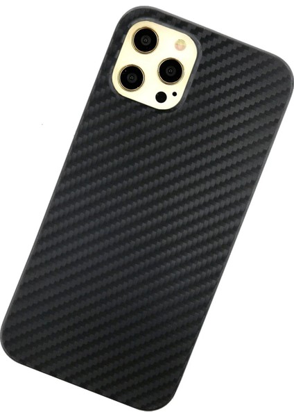 Newface iPhone 12 Pro Max Kılıf Karbon Pp Silikon - Siyah