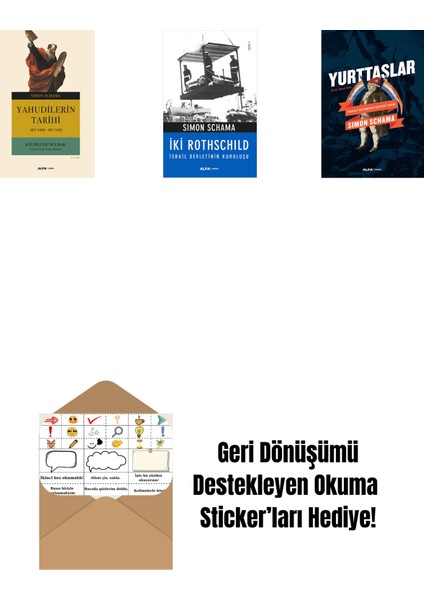 Yahudilerin Tarihi + Iki Rothschild + Yurttaşlar + Okuma Sticker'ları