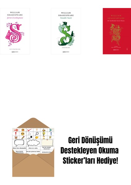 Şirret Evcilleşmesi + Venedik Taciri + Fırtına + Okuma Sticker'ları