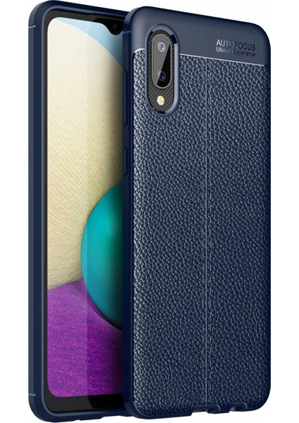 Newface Samsung Galaxy A02 Kılıf Auto Focus Kapak - Lacivert
