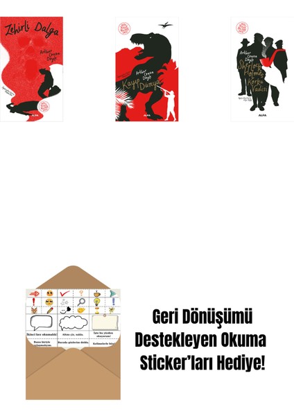 Zehirli Dalga + Kayıp Dünya + Sherlock Holmes - Korku Vadisi + Okuma Sticker'ları