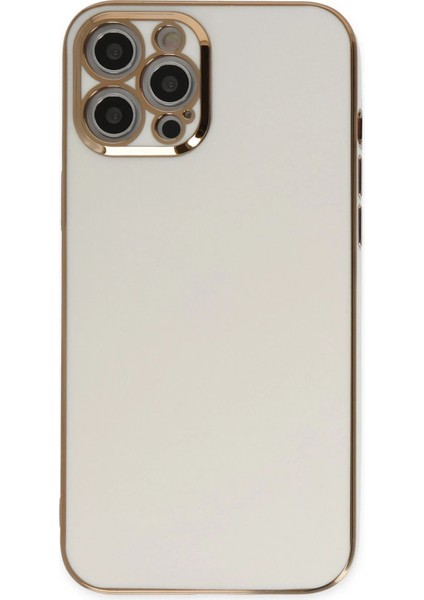 Newface iPhone 12 Pro Max Kılıf Volet Silikon - Beyaz