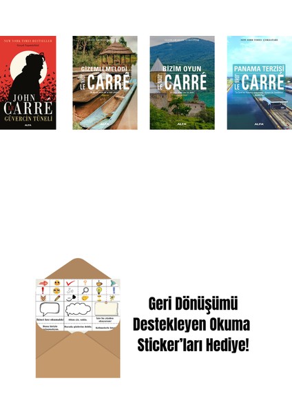 John Le Carre 4 Kitap Set + Okuma Sticker'ları