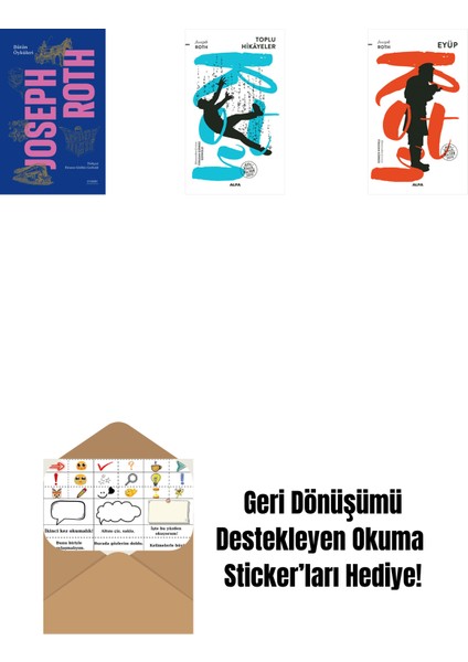Bütün Öyküleri - Joseph Roth (Ciltli) + Toplu Hikayeler + Eyüp + Okuma Sticker'ları
