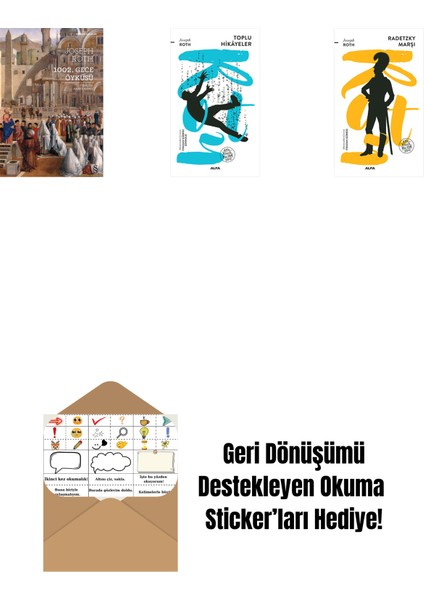 1002. Gece Öyküsü + Toplu Hikayeler + Radetzky Marşı + Okuma Sticker'ları