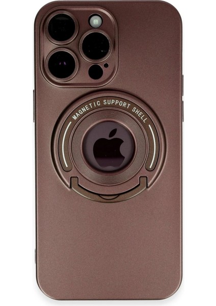 Newface iPhone 13 Pro Max Kılıf Lukka Magneticsafe Kapak - Kahverengi