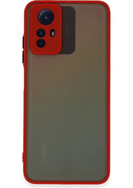 Newface Xiaomi Redmi Note 12S Kılıf Montreal Silikon Kapak - Kırmızı