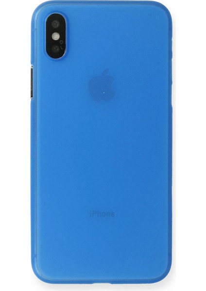 Newface iPhone Xs Max Kılıf Pp Ultra Ince Kapak - Mavi